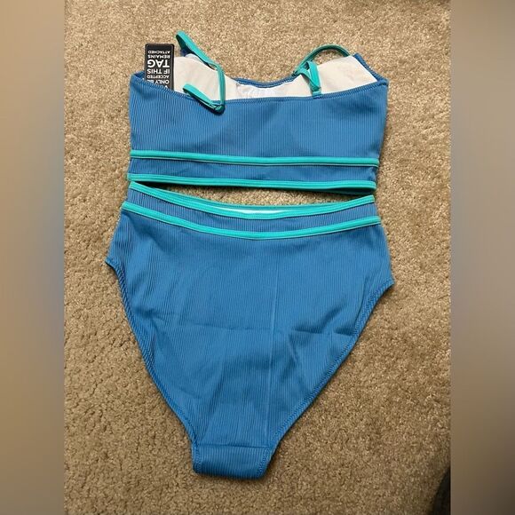 NWT BMJL Ribbed High Waisted Bikini - Picture 4 of 6